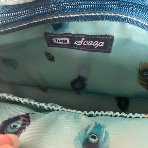 Lug Scoop Crossbody Bag Peacock Print | Travel - Every Day Use - Picture 5 of 14